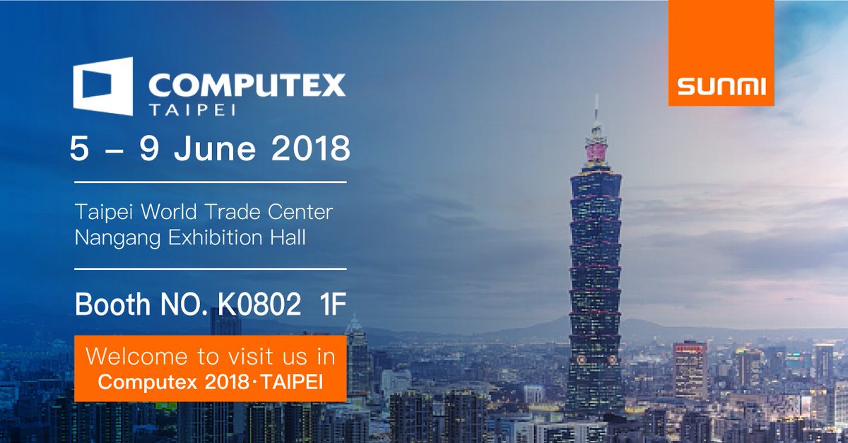 sunmitech's tweet photo. We'll be at @computex_taipei : one of the largest IT trade shows in Asia from June 5th to 9th. Come to visit us at booth K0802 to learn commercial hardware solutions. More info: https://t.co/ugxNa4hbE8 https://t.co/f9S4zSuhkz