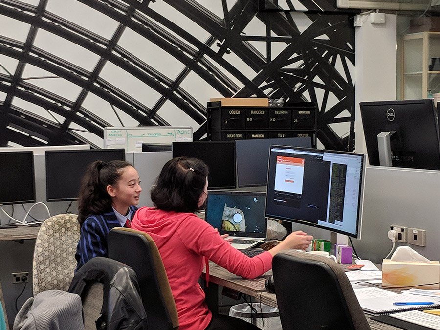 PropellerheadNZ's tweet photo. We loved supporting #shadowtechday today with 3 amazing high-school students! They were mentored by a front-end developer, product owner and senior client strategist, and received wisdom from junior developer Maddie 😊 https://t.co/fHSvibPE0P