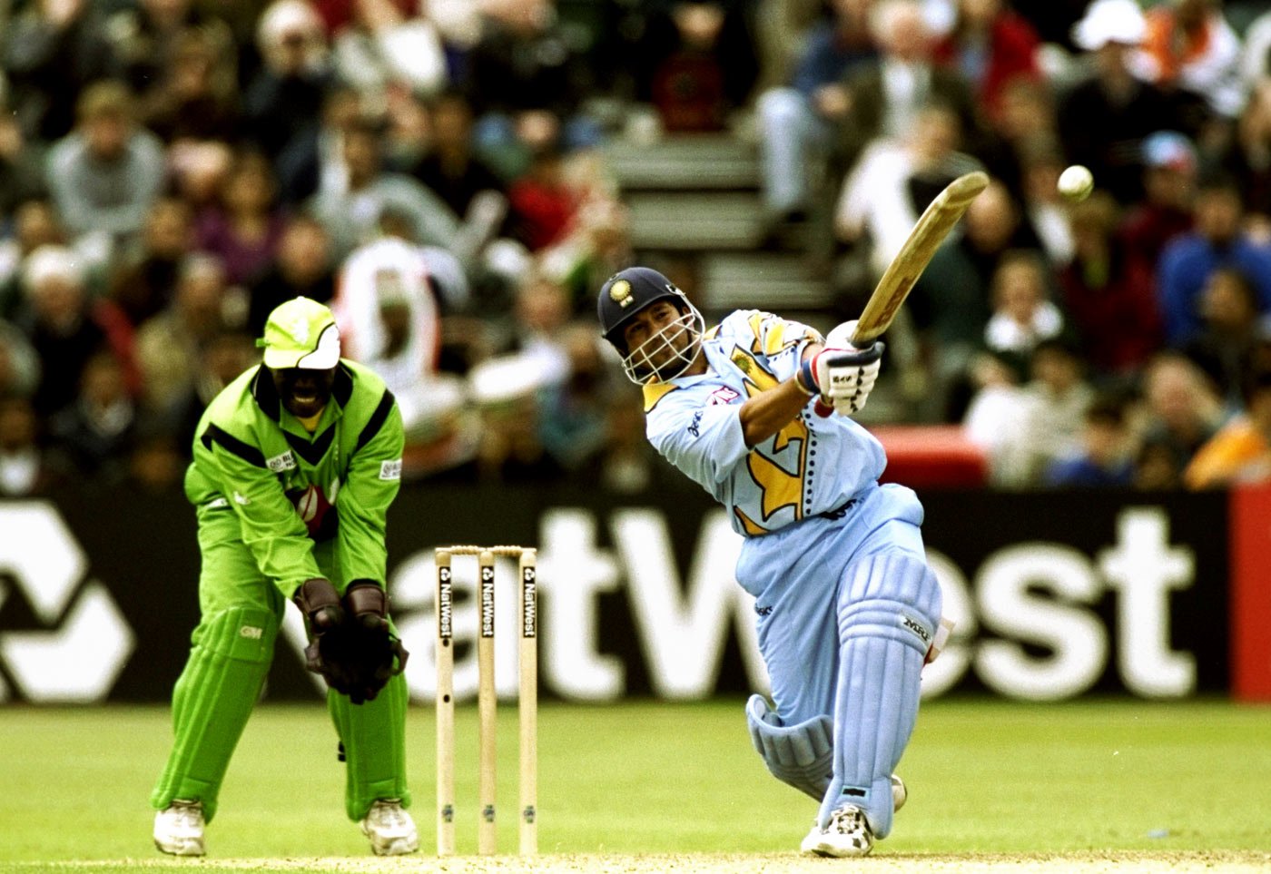 Sachin Tendulkar during the innings against Kenya during the 1999 World Cup. (Credits: Twitter)
