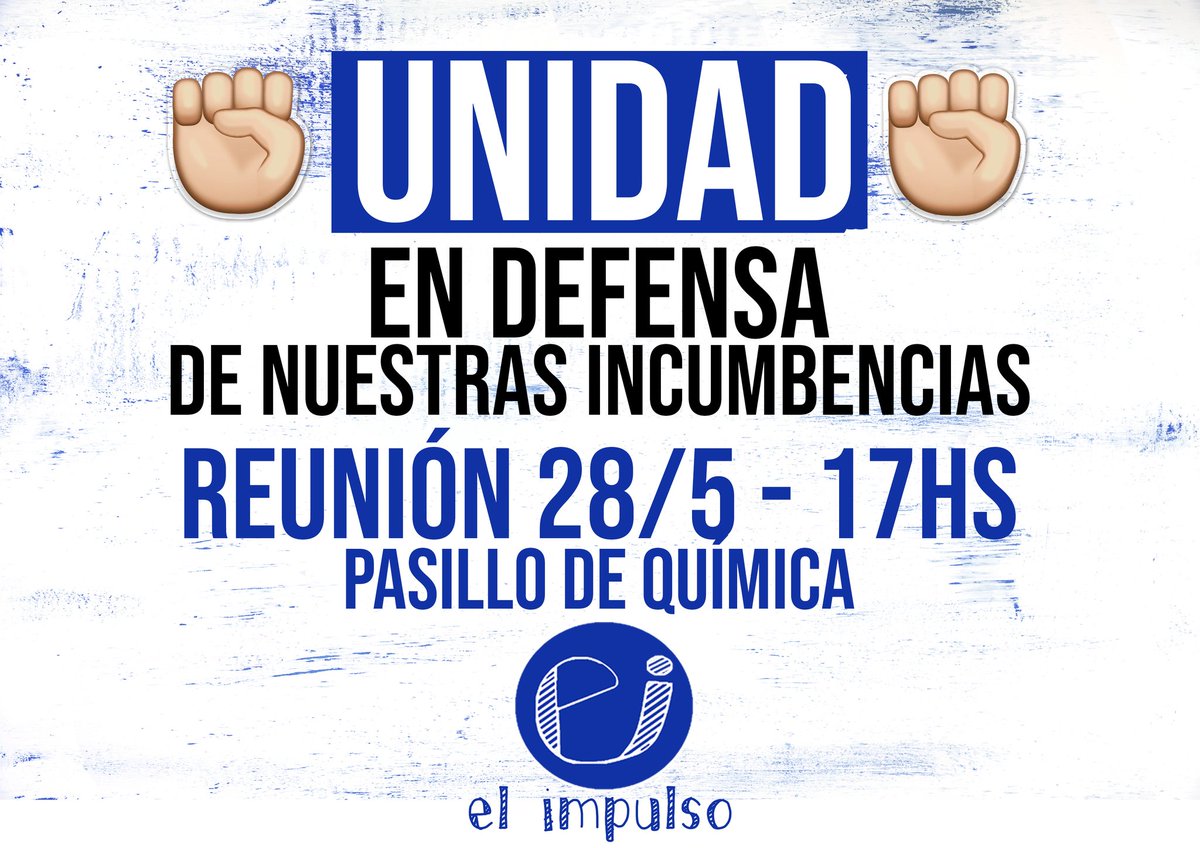 ImpulsoExactas's tweet photo. ¿Qué pasa con nuestras incumbencias? 

El macrismo pretende avanzar cada día más sobre la educación pública, limitando nuestra salida laboral y fomentando los posgrados pagos hacia la mercantilización de la educación

UNIDAD EN DEFENSA DE NUESTROA DERECHOS! https://t.co/2uABC0Lyoe