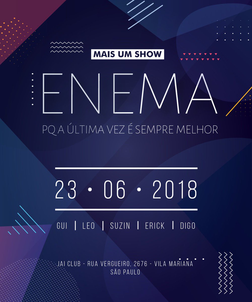 Bora voltar no tempo 10 anos? É  isso mesmo. Show da Enema mais bandas da epoca como Hydrogen, Quarter e outras. Fique ligado para mais informações!!