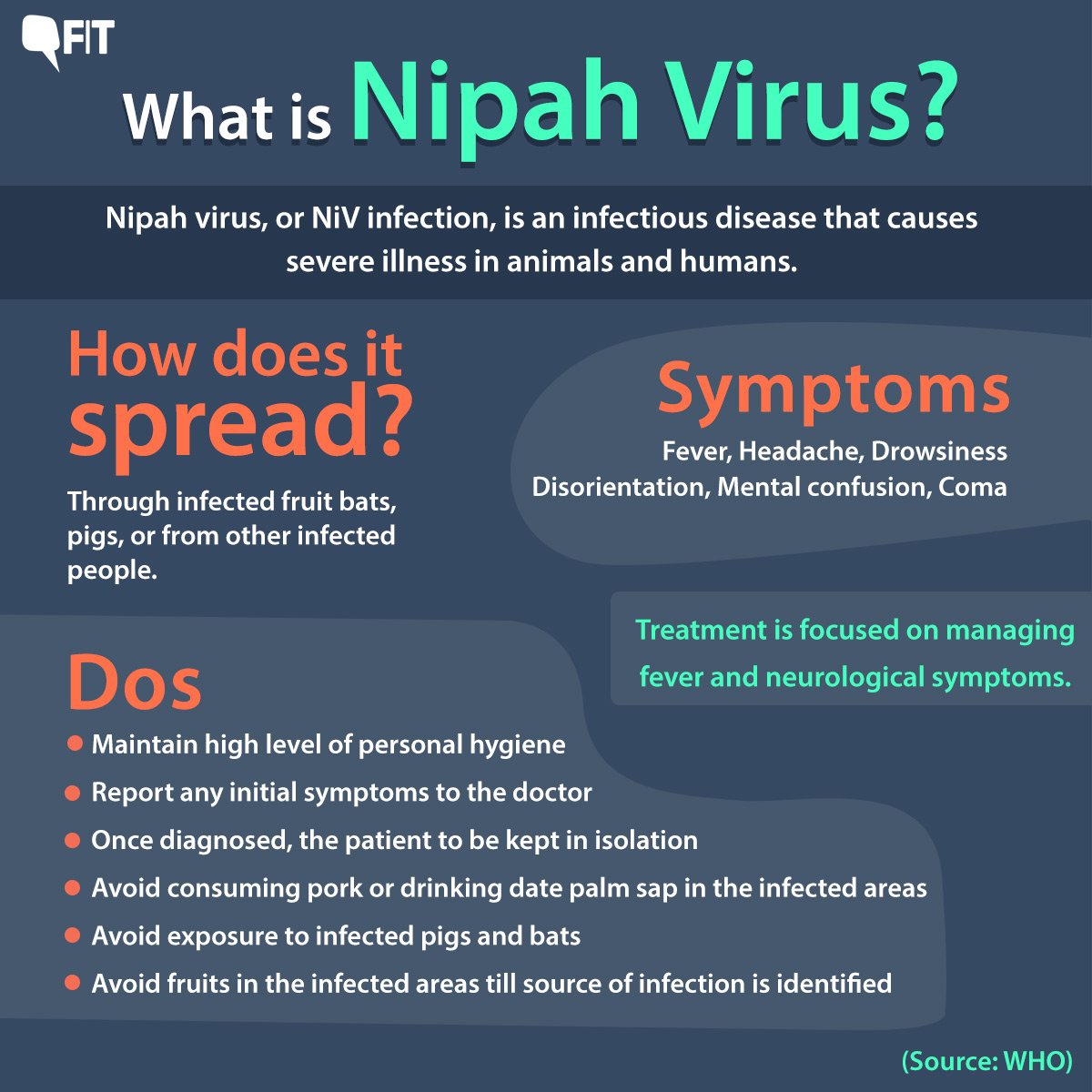 Here's all you need to know about the #NipahVirus. Spread the word and be safe.

More information here: bit.ly/2GFWmoq