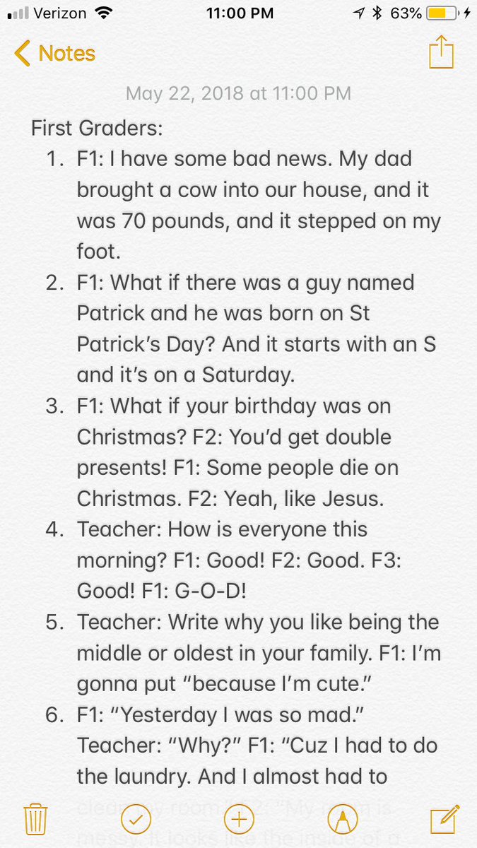 juliaithiele's tweet photo. Last semester, my first period class was in the library where there was also a first grade reading class going on. I saved some of the things they said: https://t.co/fksWLfS8q5