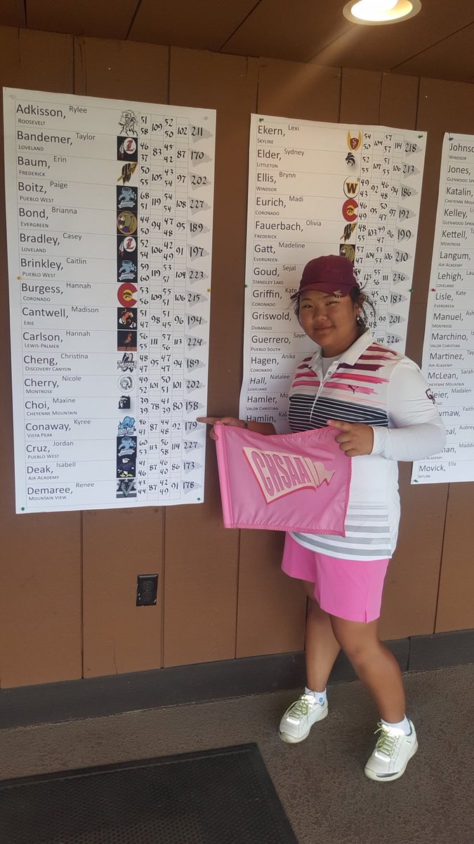 CMTNAthletics's tweet photo. ICYMI: Cheyenne Mountain’s first girls golf state champion! Congrats Maxine! @MaroonMobbin https://t.co/D1eTsR0dMX
