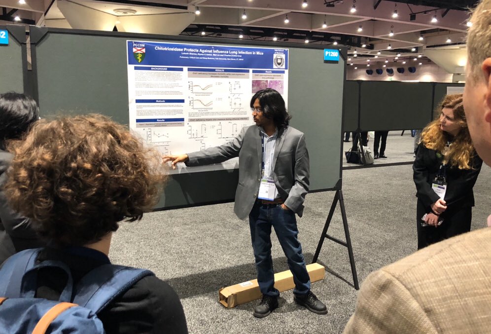 caroymalo's tweet photo. Look at Lokesh Sharma chitinasing in style at #ATS2018 ! @DelaCruzYaleMed @YalePCCSM @ATS_Assemblies @ATS_PITB https://t.co/EiESwO3a76