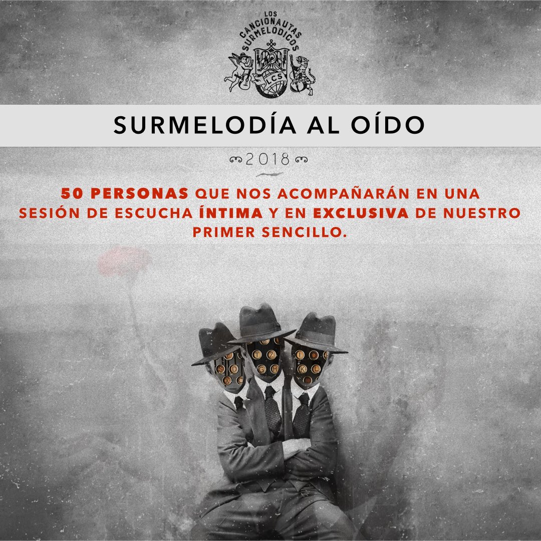 SurmelodiaMpal's tweet photo. Las primeras 50 personas que lleguen a nuestro show este 24 de mayo en #ASeisManos se registren y suban la foto con el #SurmelodiaAlOido nos podrán acompañar a una sesión íntima donde escucharán en exclusiva nuestro primer sencillo, naturalmente después de brindar.
¡Salud!🍷 https://t.co/SXMwvV6Bqw