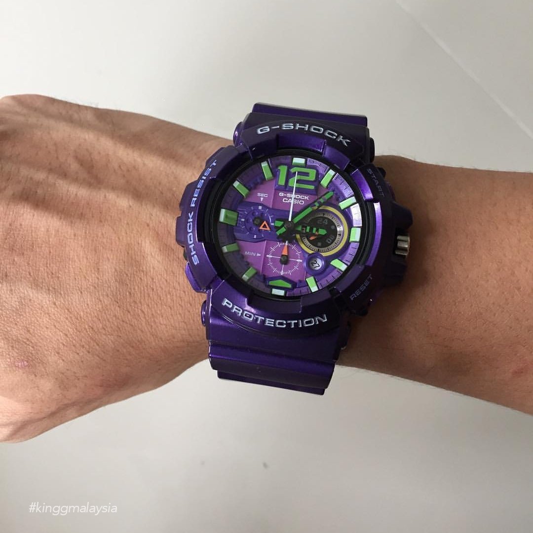 g shock purple green
