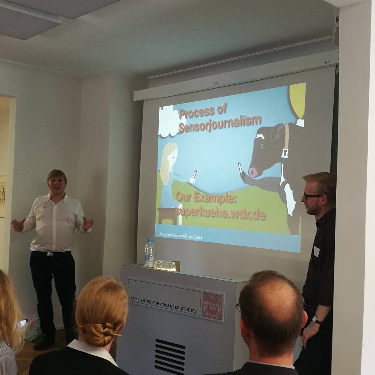 Gusse's tweet image. The presentation I have been waiting for! #sensorjournalism and #iot the internet of animals and connected cows @berweiss @vicari #AutomatedNews