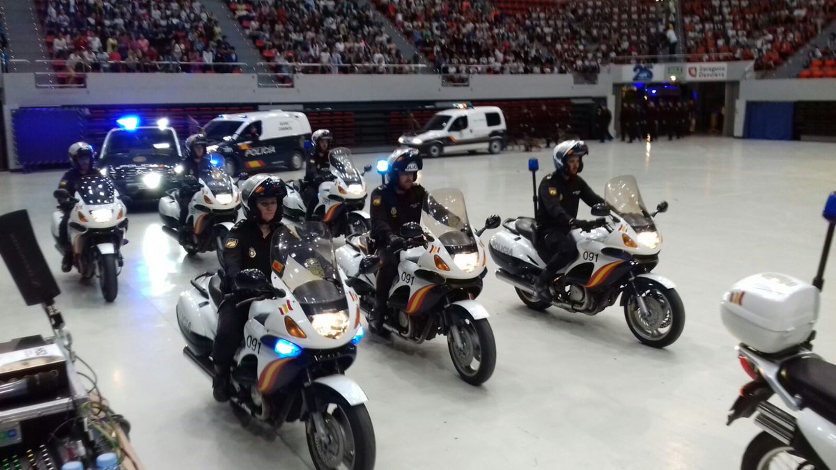 policia's tweet photo. Hoy los escolares de #Zaragoza han  salido del aula para conocer a nuestras unidades especiales 🐕🐎🚨🚔 ¡¡Esta es tu Policía!! https://t.co/diOOw2OTYQ