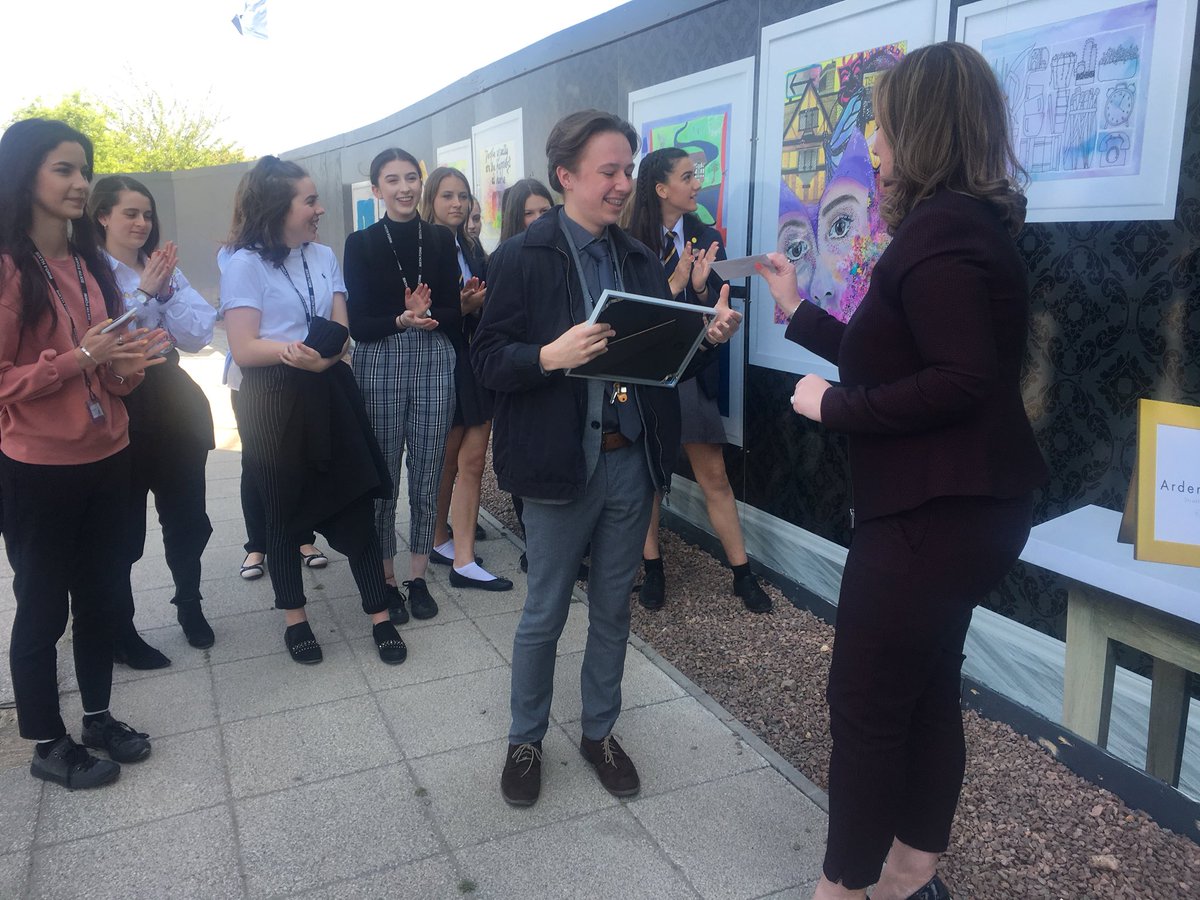 Our student artists who contributed work to the Orbit hoarding project outside Stratford Station were presented with certificates today infront of the Artwork.