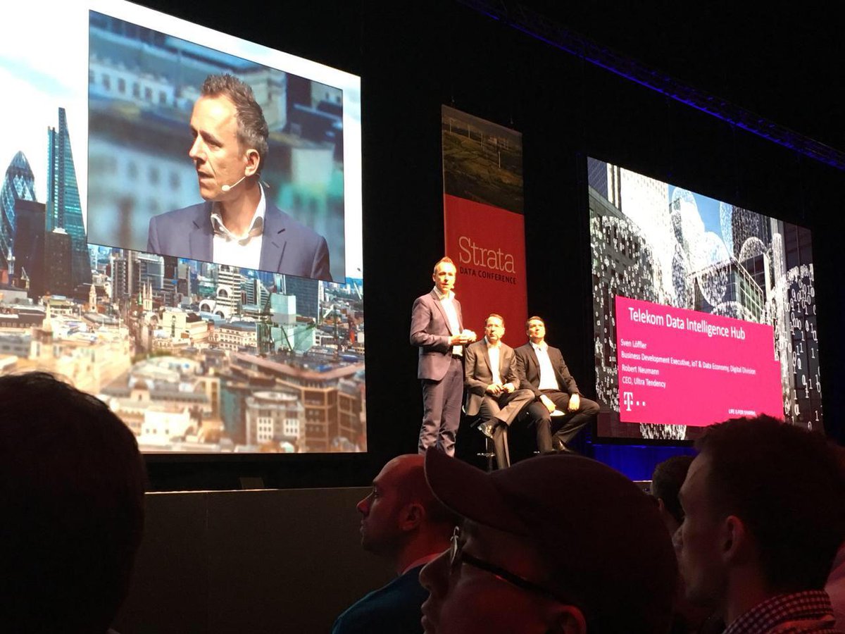 Sven_Loeffler's tweet photo. Please join us at the @cloudera booth @ExCeLLondon today at 4:10pm #StrataData in @London with Robert Neumann @ultratendency to learn more about the @deutschetelekom   #DataIntelligenceHub. Are you analyzing your #data already or you are monetizing your data already. https://t.co/WA2oHDm00x