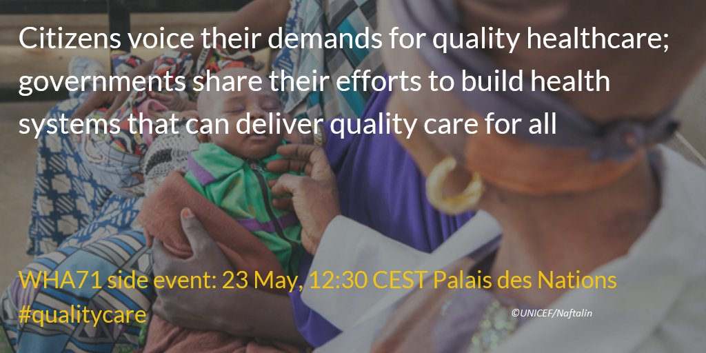 UNCoLSC's tweet photo. Resilient health systems require #accountability. Citizen reps from #Ghana #India #Mali #Philippines share their experience at #WHA71 of engagement in accountability processes to improve #qualitycare @WHO @UNICEF @UNFPA @UNAIDS @WRAglobal @PMNCH @SC_Geneva #EWECisME https://t.co/nbmyVWFh7c