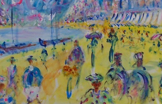 ArielGalleryltd's tweet photo. Visit our colourful exhibition of paintings by Nigel Watts at Ariel Gallery until 26th May.  Eric Ravilious High Street lithographs showing all through June. https://t.co/PNCSz74rwr