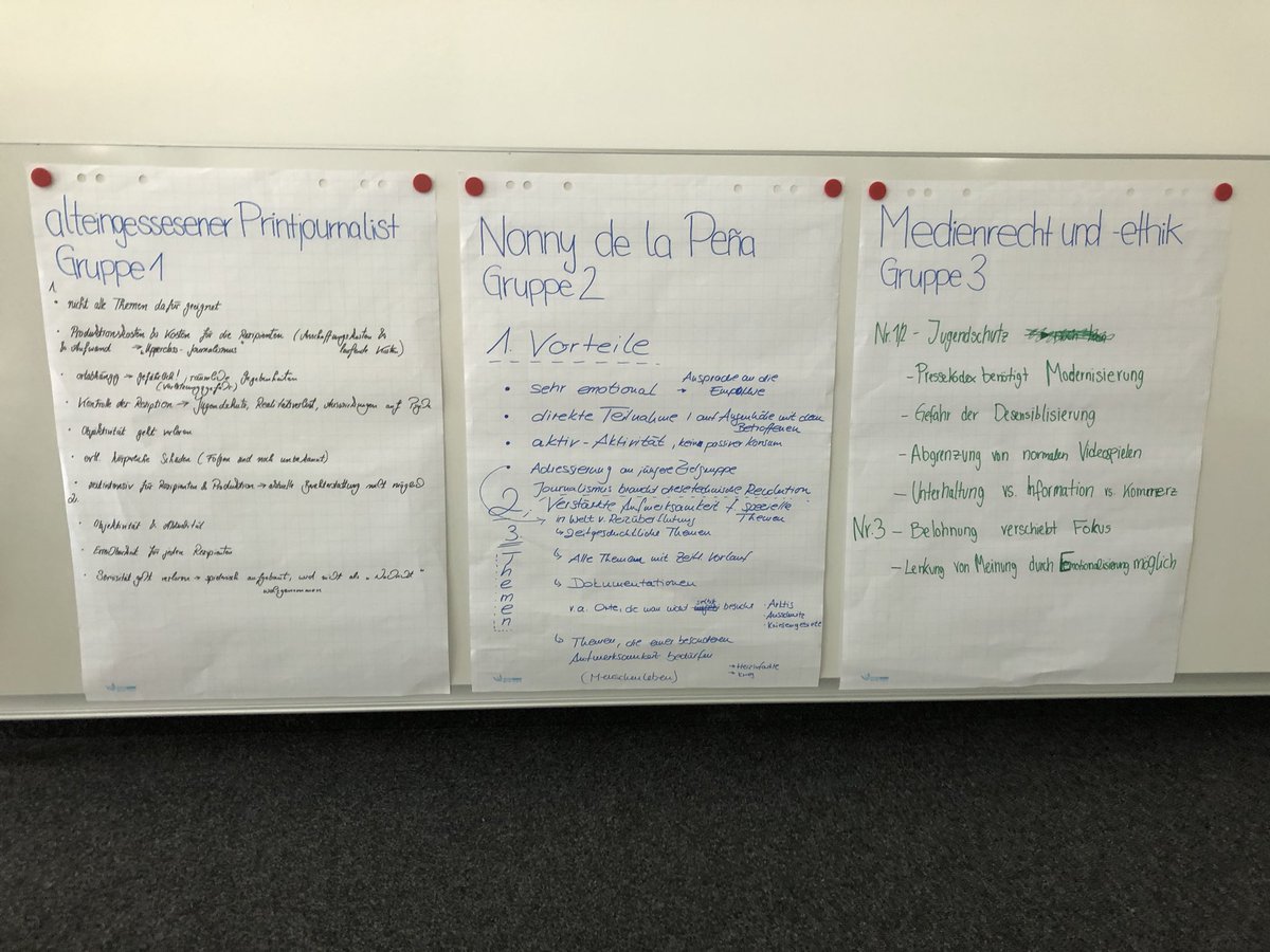 Gerade wieder im #Crossmedia-Seminar eine sehr gute Diskussion mit meinen Studierenden gehabt, ob und inwieweit #Newsgames, #VR, #AR und andere immersive Formen (noch) #Journalismus sind. #oneofthosedays