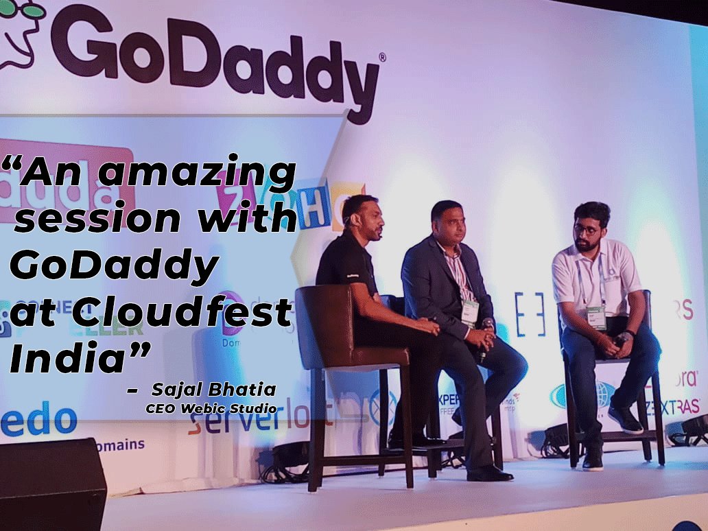 'An amazing session with @godaddyindia at Cloudfest India'
- Sajal Bhatia
CEO Webic Studio
@godaddy @whdcloudfest
#grandhyattmumbai #india #cloudfestindia #webicstudio 
#responsivewebsites #domain #indiandeveloper #techcompany #munbai #createwebsite #websitedesigningcompany #ui