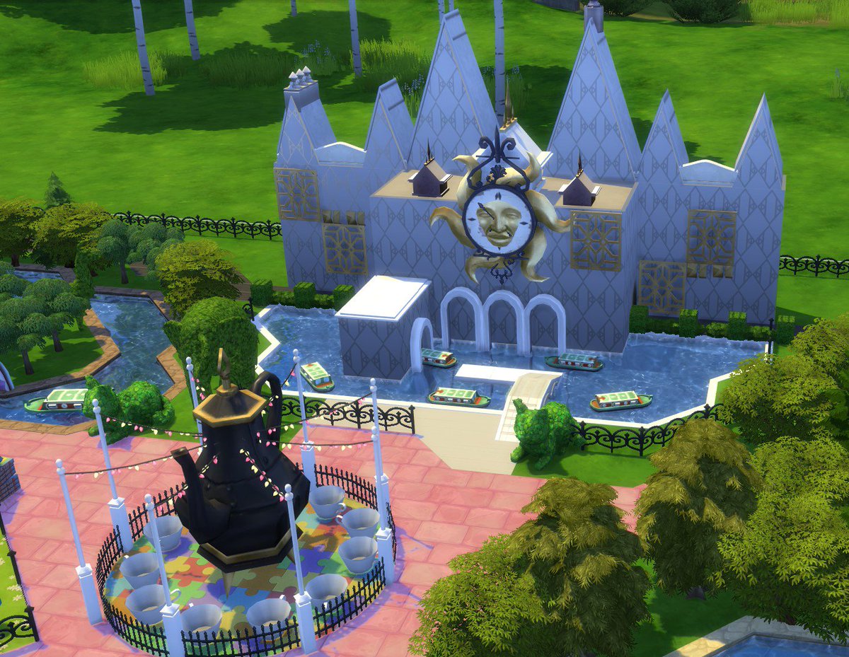 Drgluon On Twitter Mini Disneyland Built In The Sims 4 With No