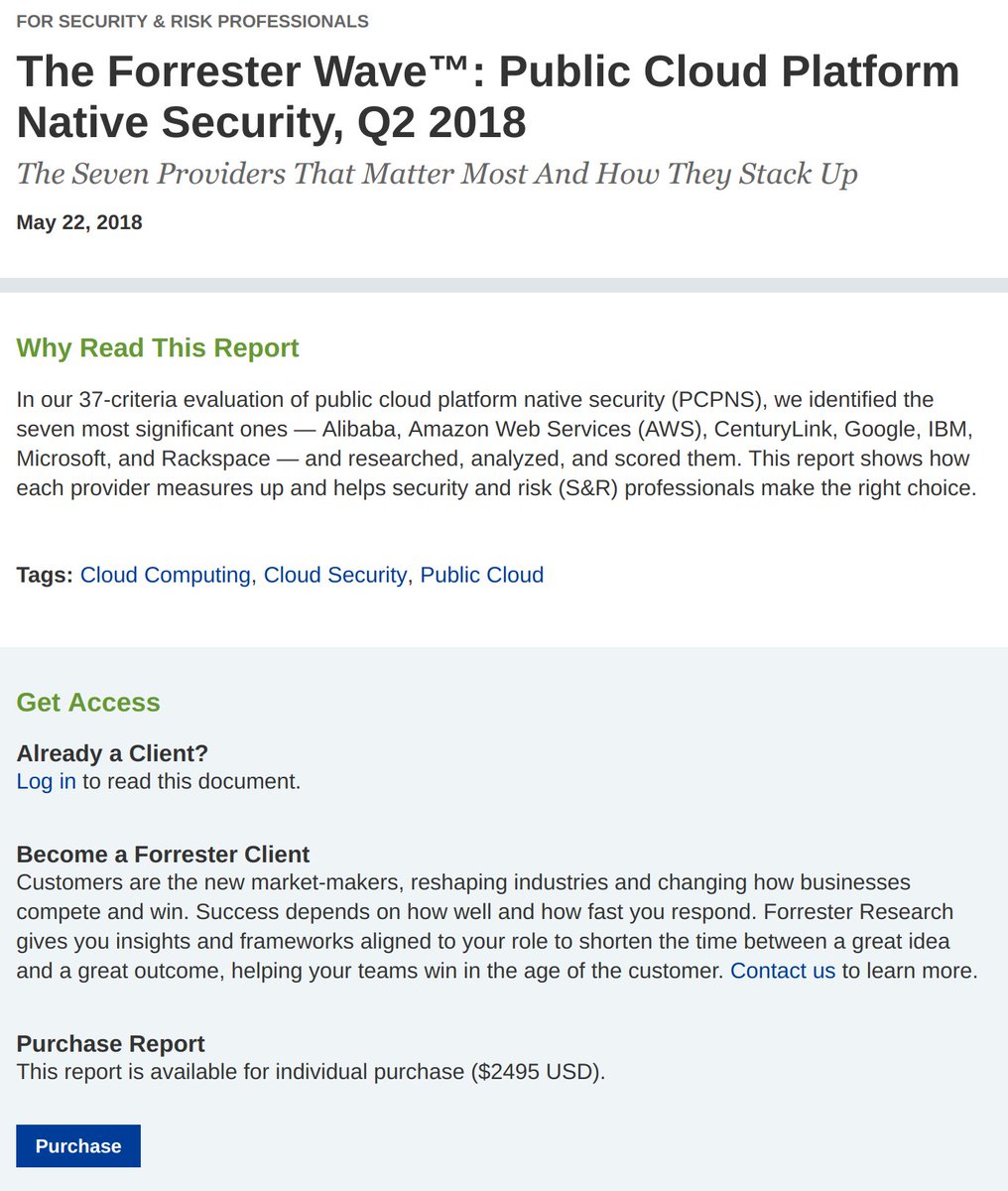 petermolander's tweet image. Is Cloud computing, #innovation and IT Security important for your organisation? Suggested read =&amp;gt; The Forrester Wave™: Public Cloud Platform Native Security, Q2 2018 (account needed) buff.ly/2KPkE1R #TheForresterWave @forrester #PublicCloud