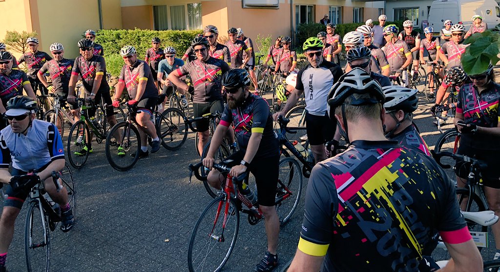 ClubPeloton's tweet photo. Rolling into the third and final day. Longer stages of 70km ahead... 🚴🏻🚴‍♀️ @BCO_UK @BCO_NextGen  #BCOCycletoBerlin #BCORide2018 https://t.co/Xj4Pt764BH