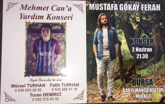 ViraBursa's tweet photo. Bursa'da yaşayan ve 14 yaşında onkoloji tedavisi gören Mehmet Can kardeşimiz için 2 Haziran Cumartesi akşamı 21.30'da Barış Manço Kültür Merkezinde yardım konseri düzenlenecektir. Kardeşimiz için desteklerinizi bekliyoruz.. https://t.co/zvFoXgrvHv