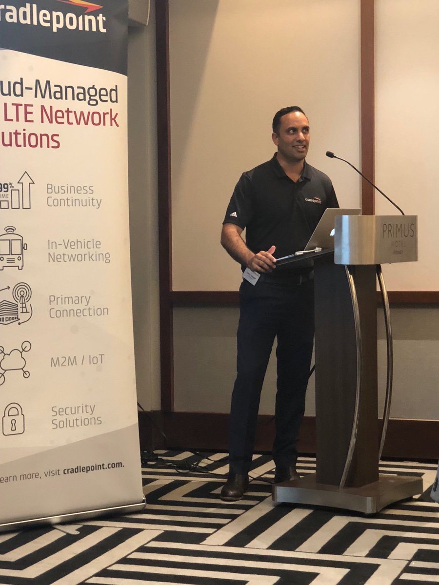 ChrisJoseph from @cradlepoint  presenting to Telstra Wireless team NSW