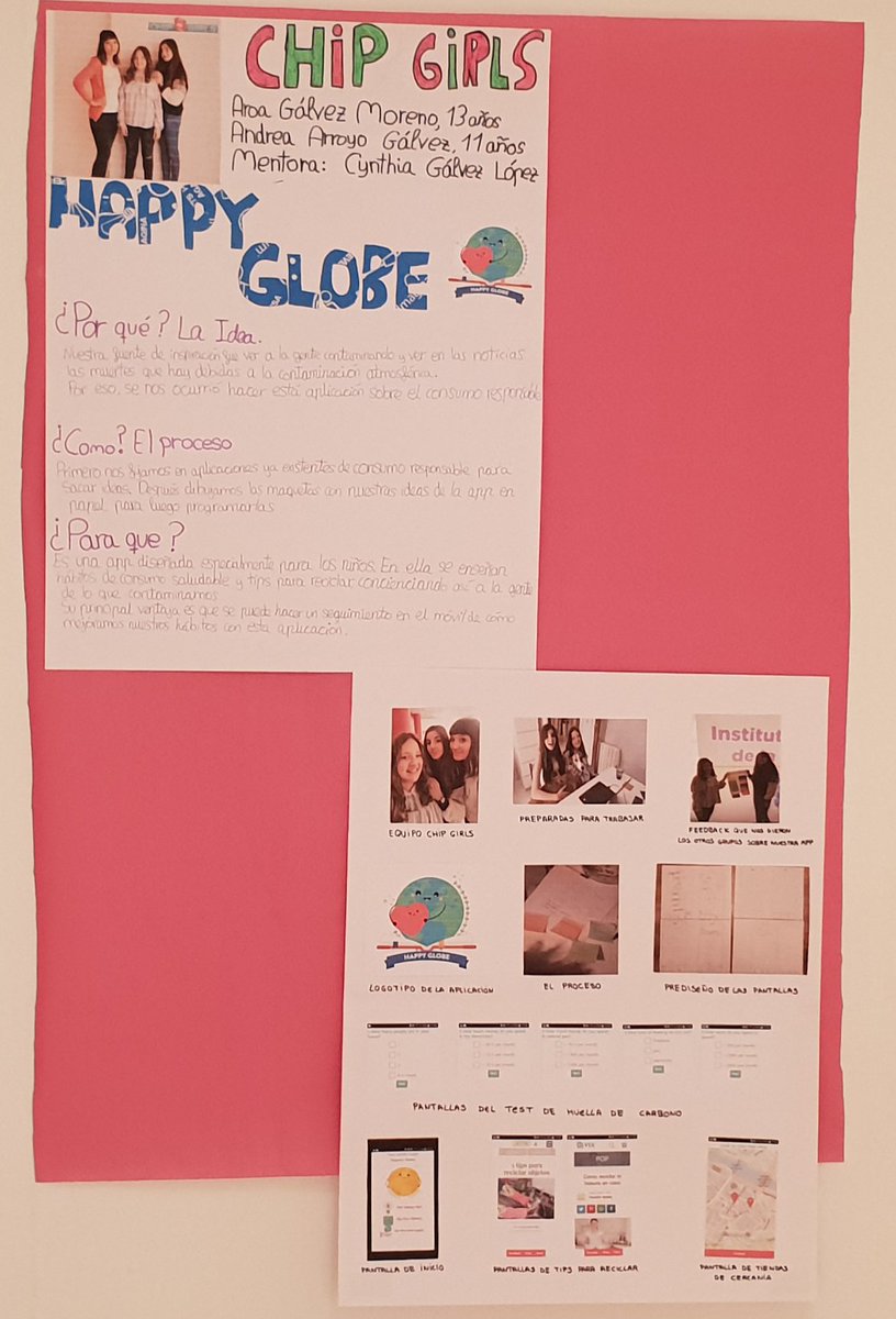 TechnovAragon's tweet photo. Presentación de las participantes de la #FinalTechnovAragón :CHIP GIRLS con su #app Happy Globe para crear conciencia sobre la contaminación  👏 https://t.co/Go8nHZlVvw https://t.co/KcJxZiUaLg https://t.co/LScGeuLTTk