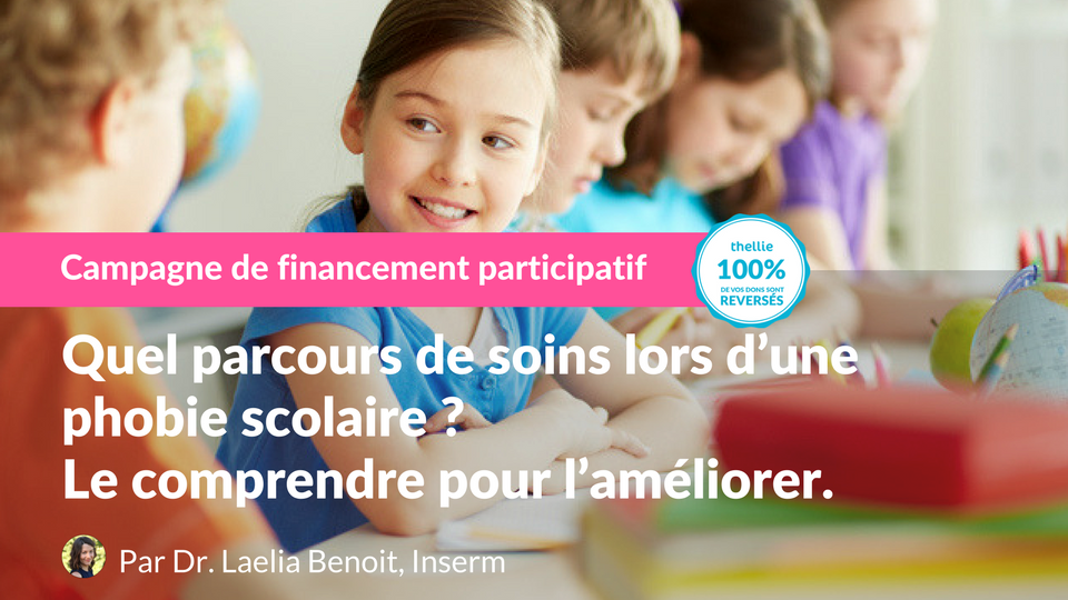 Une équipe de l'@INSERM crée une recherche participative avec les parents de l'Association Phobie Scolaire. Objectif : mieux comprendre le parcours des familles lorsqu'un enfant souffre de phobie scolaire. Soutenez ce projet sur thellie.org/phobiescolaire
