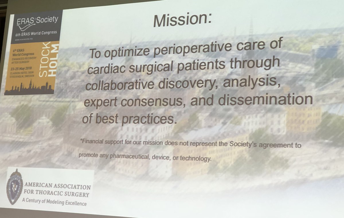 TheRakeshArora's tweet photo. The @ERASCardiac at the 6th Annual @ErasSociety meeting starts now! @danengelmanmd kicking things off with the statement of our mission. #ERAS2017 @BillFawcett @OlleLjungqvist https://t.co/0Ldq7NbdTx
