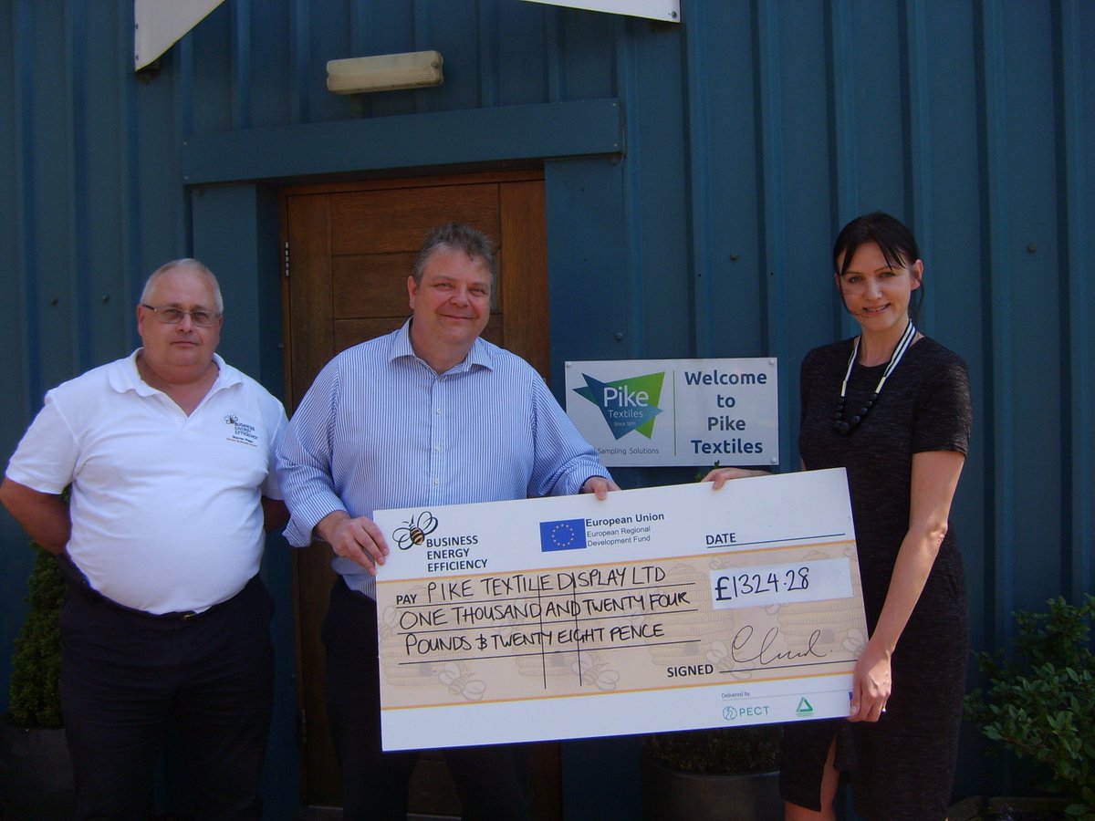 Via <a href="/wisbechstandard/">Wisbech Standard</a> - Wisbech firm <a href="/pike_textiles/">Pike Textiles</a>  due to cut energy use by 75 per cent thanks to a #BEE grant of £1,324 ow.ly/HLEm30k7wiP #greenbusiness #sustainablebusiness #grantfunding #Fenland <a href="/FenlandBusiness/">FenlandForBusiness</a>