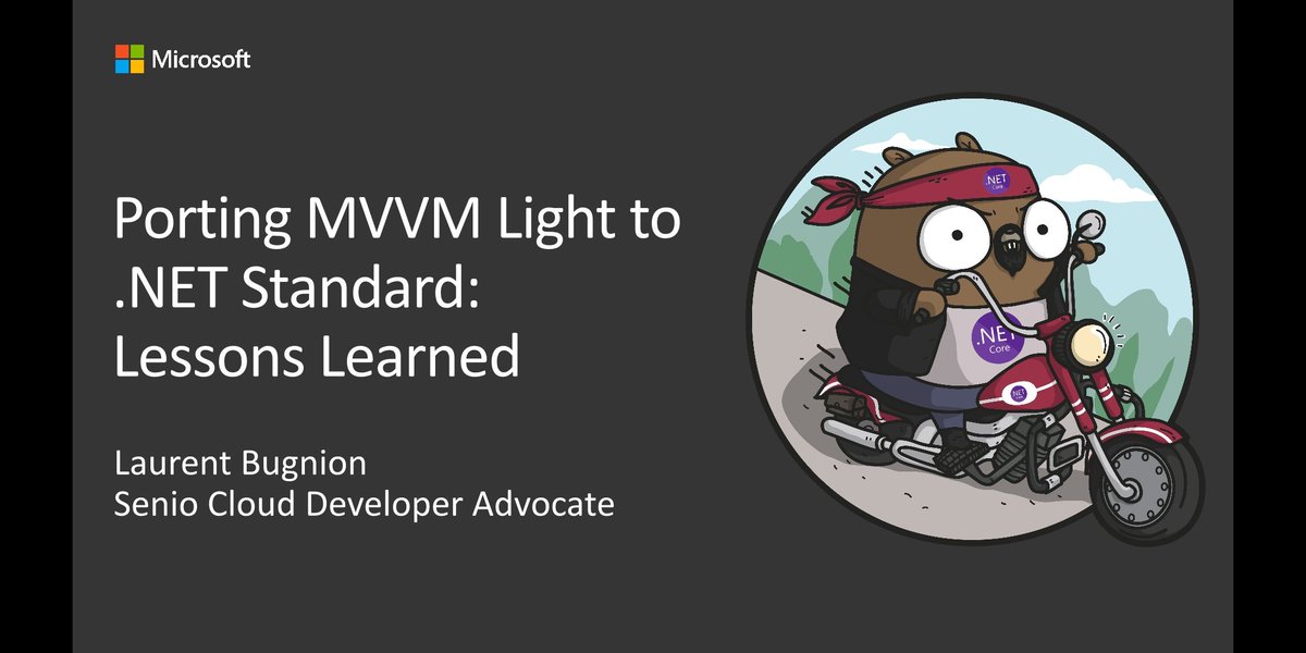 LBugnion's tweet image. Good morning @TechoramaBE! What better way to learn about DotNet standard than to see how I ported #mvvmlight? We&apos;ll do a whole recap of how DotNet standard can help you, at 11:30 in Room 6