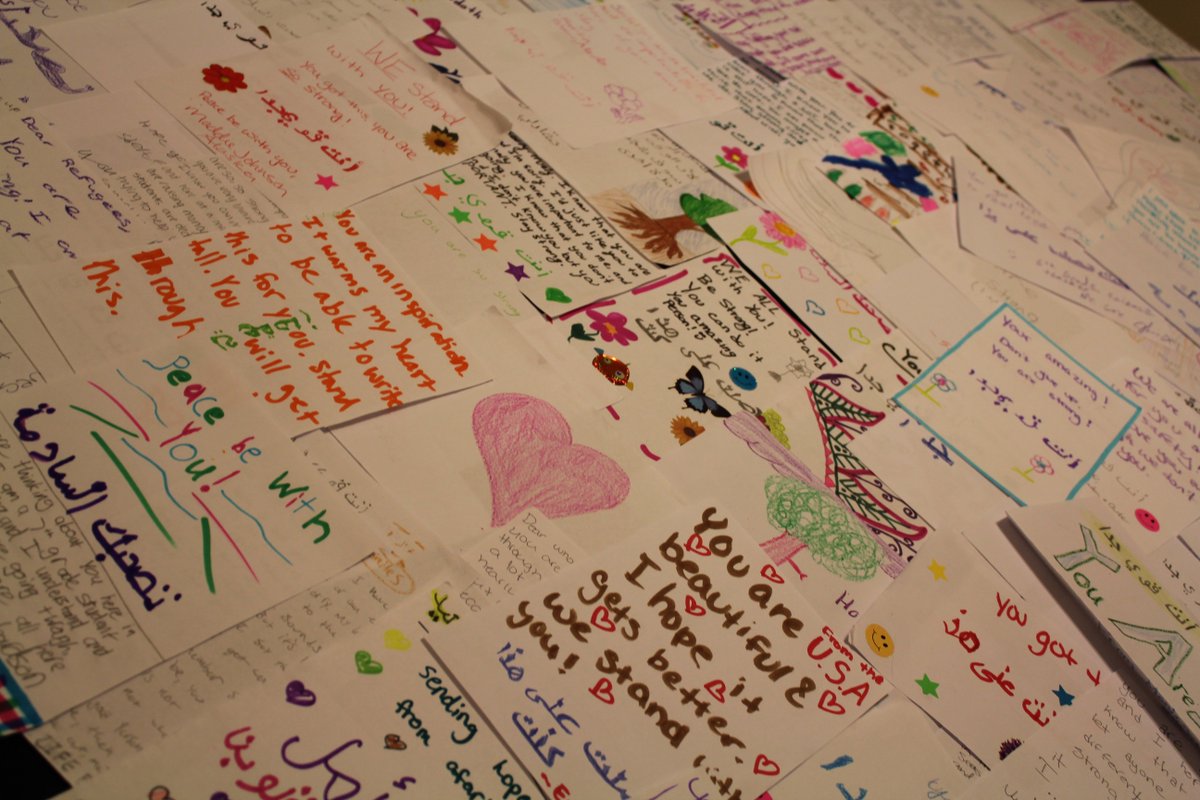 Refugees's tweet photo. Dear refugees,

You are beautiful and I hope it gets better. We stand with you.

Sincerely,
#LettersOfLove https://t.co/55JLlGoPf2