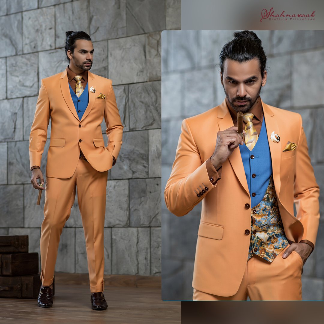 sshahnawaab's tweet image. Embellish your personality with this delightful &amp;amp; perfectly fitted printed designer #waistcoat and bright #outfit which elevates your spirit.
Look effortlessly #stylish by wearing our #LaatSaab Collection.
#sshahnawaab  #craftingprincehood #mensstyle