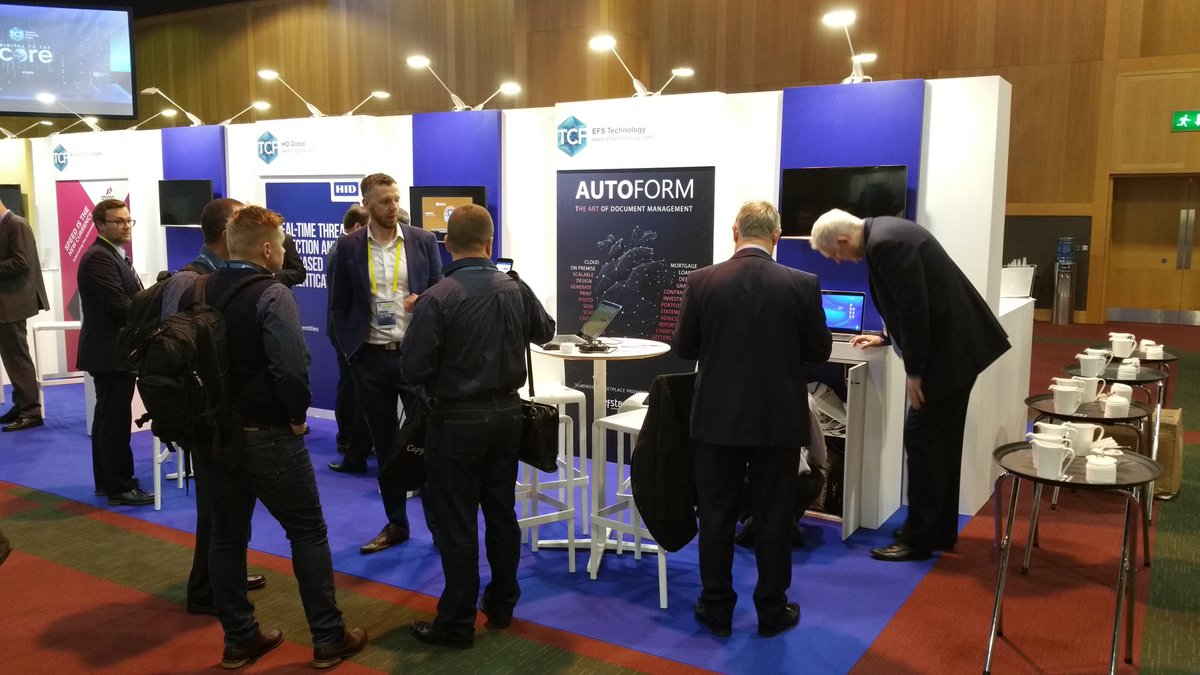 EFSTechnology's tweet photo. Busy at stand 12 already! Pop by and say hello #TCF2018 #DigitalCore @TemenosMKPL https://t.co/vp317pHSsb