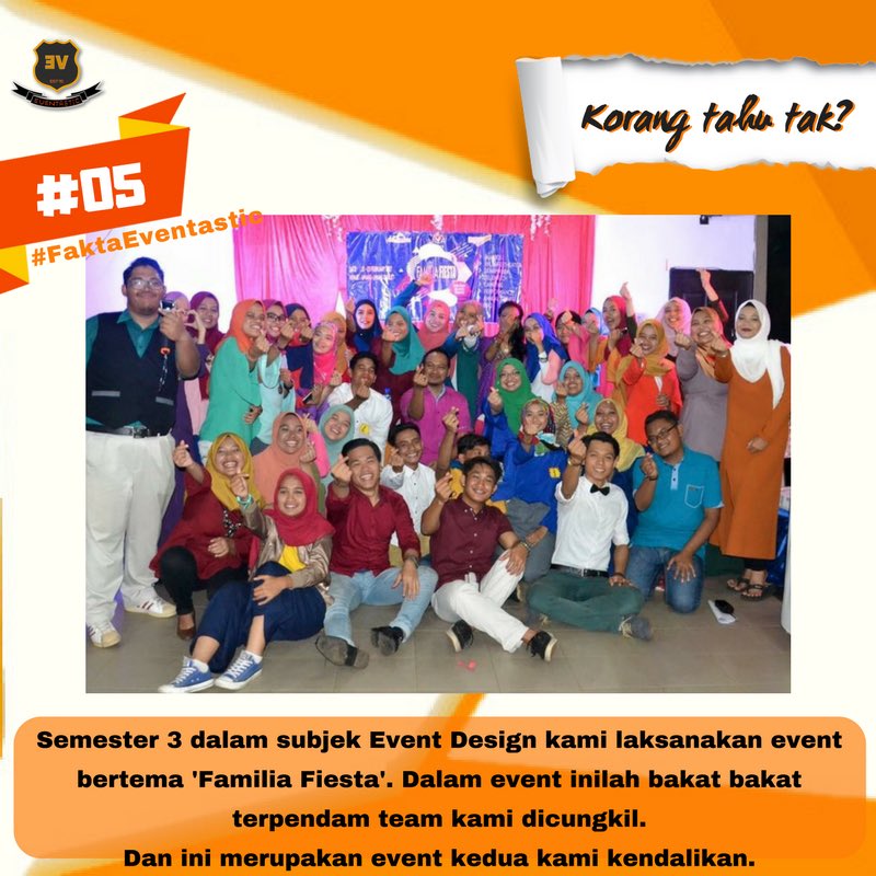 eventasticcrew's tweet photo. #05 Antara kenangan yang tidak dapat dilupakan program 3hari 2 malam bertemakan Color Blocking.

Projek ini di ketuai oleh Saudara Azfar dan dibantu oleh semua team eventastic. 

Walaupun event nampak simple, proses pelaksanaan tu mengambil masa 2bulan lebih.

#FaktaEventastic https://t.co/vzLj8Ck4lf