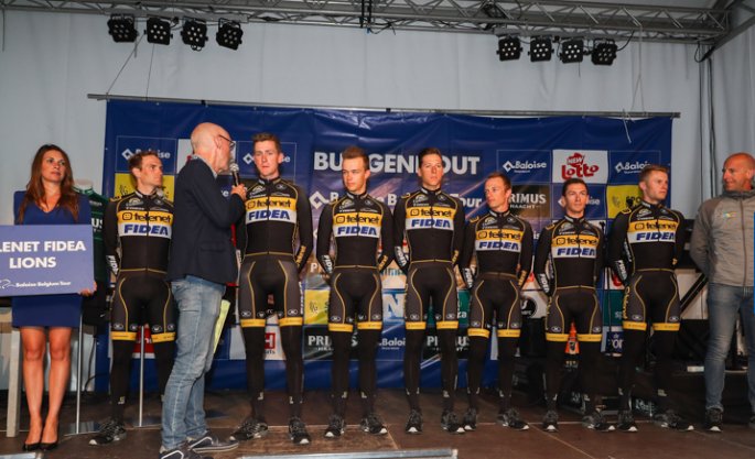 Baloise_Trek's tweet photo. 🇧🇪#BaloiseBelgiumTour starts today in Buggenhout! 

🦁Line-up: 

151. @JimAernouts
152. @ToAerts
153. @AndreasGoeman 
154. @NicolasCleppe 
155. @Quintenhermans 
156. @larsvanderhaar 
157. @cornevankessel https://t.co/hPMYdhKM6E