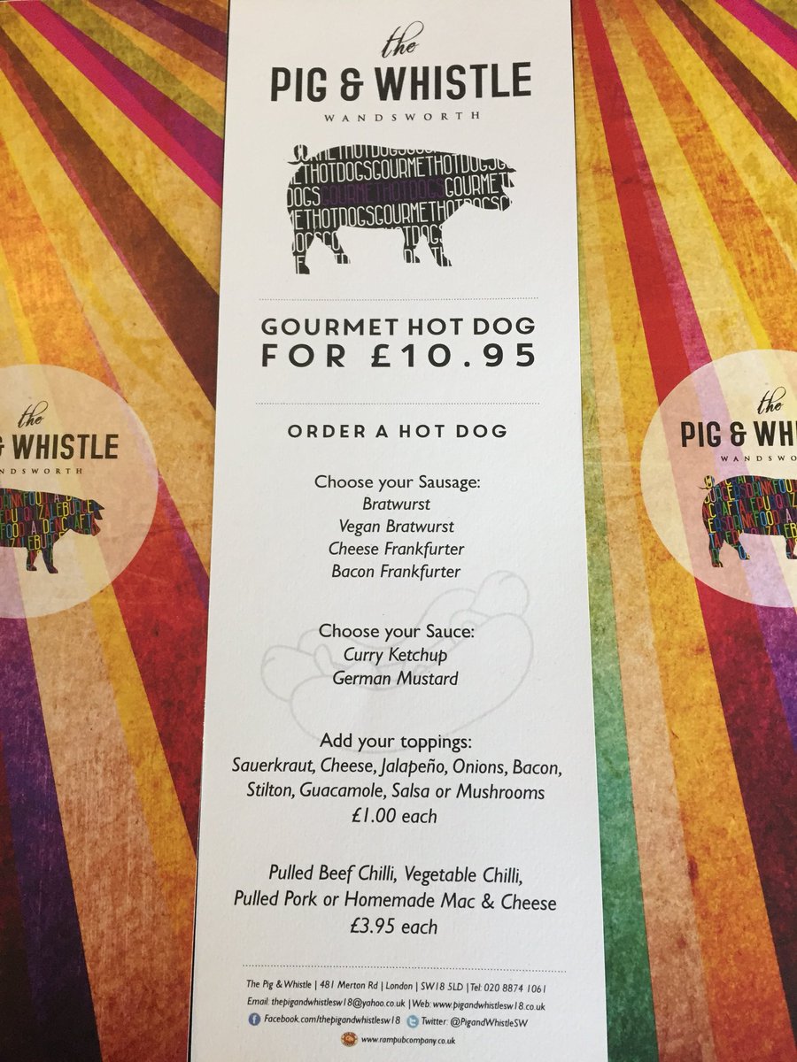 PigandWhistleSW's tweet photo. #launchday of our #hotdogmenu today at The Pig @thesausagemanuk @WimbledonScene @SAWildDogsRugby #BIILOYA18 @BIIandBIIAB #wandsworth #sw18 #earlsfield #sw18 #southfields #tooting @RamPubs https://t.co/uYwrGvgrZp