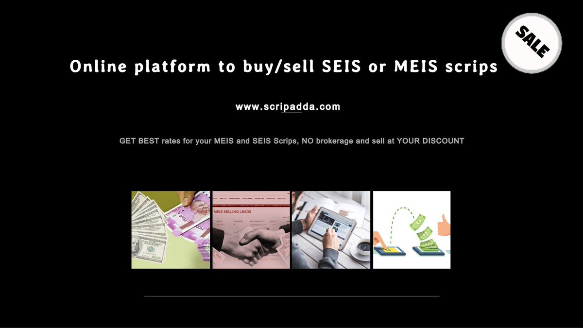 scripadda's tweet photo. @scripadda provide #Import #Export #Licence Online platform to buy and sell #SEIS, #MEIS Scrips. . We have Hundreds of Scrips available for all ports across India. Call us at: +91 020 6791 6565 https://t.co/RoYXGZXYF4