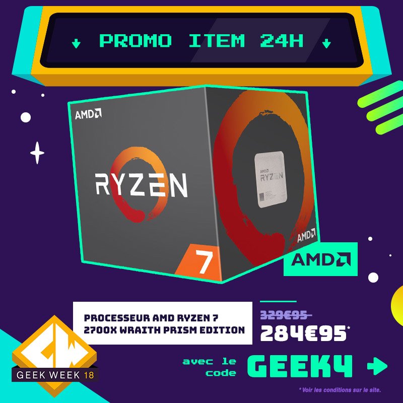 LDLC's tweet photo. 🤓 La Geek Week continue ! Oh le joli Ryzen !
⚡ Aujourd'hui seulement, code : GEEK4 !
Par ici 👉 https://t.co/L1fZ2hhUnN https://t.co/mrK2JBZBjx