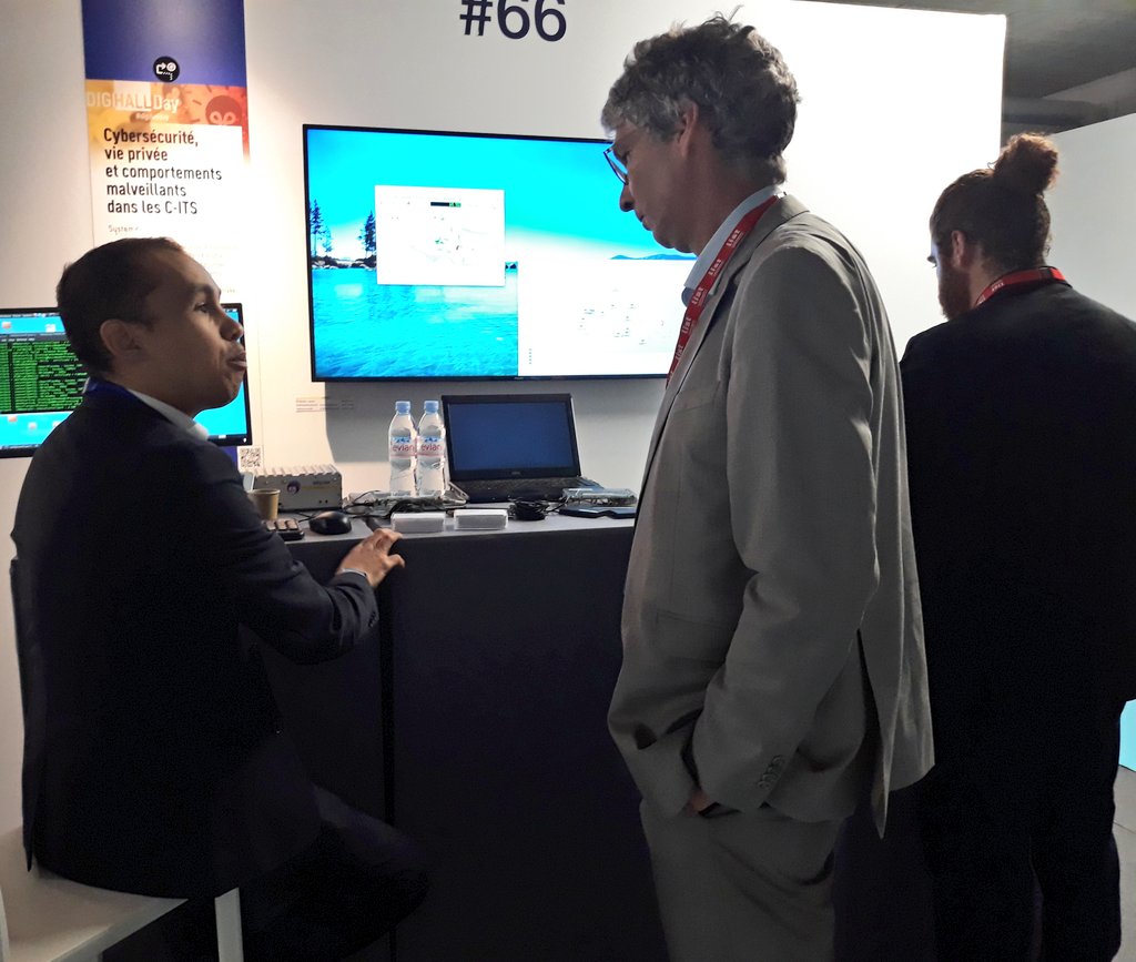 IRTSystemX's tweet image. C'est au tour des équipes de l'@IRTSystemX de découvrir les démos exposées au #DigiHallDay ! #DémoTour