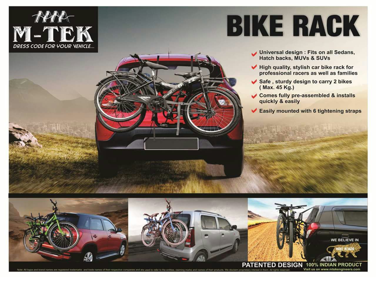 Suzuki ignis on sale bike rack