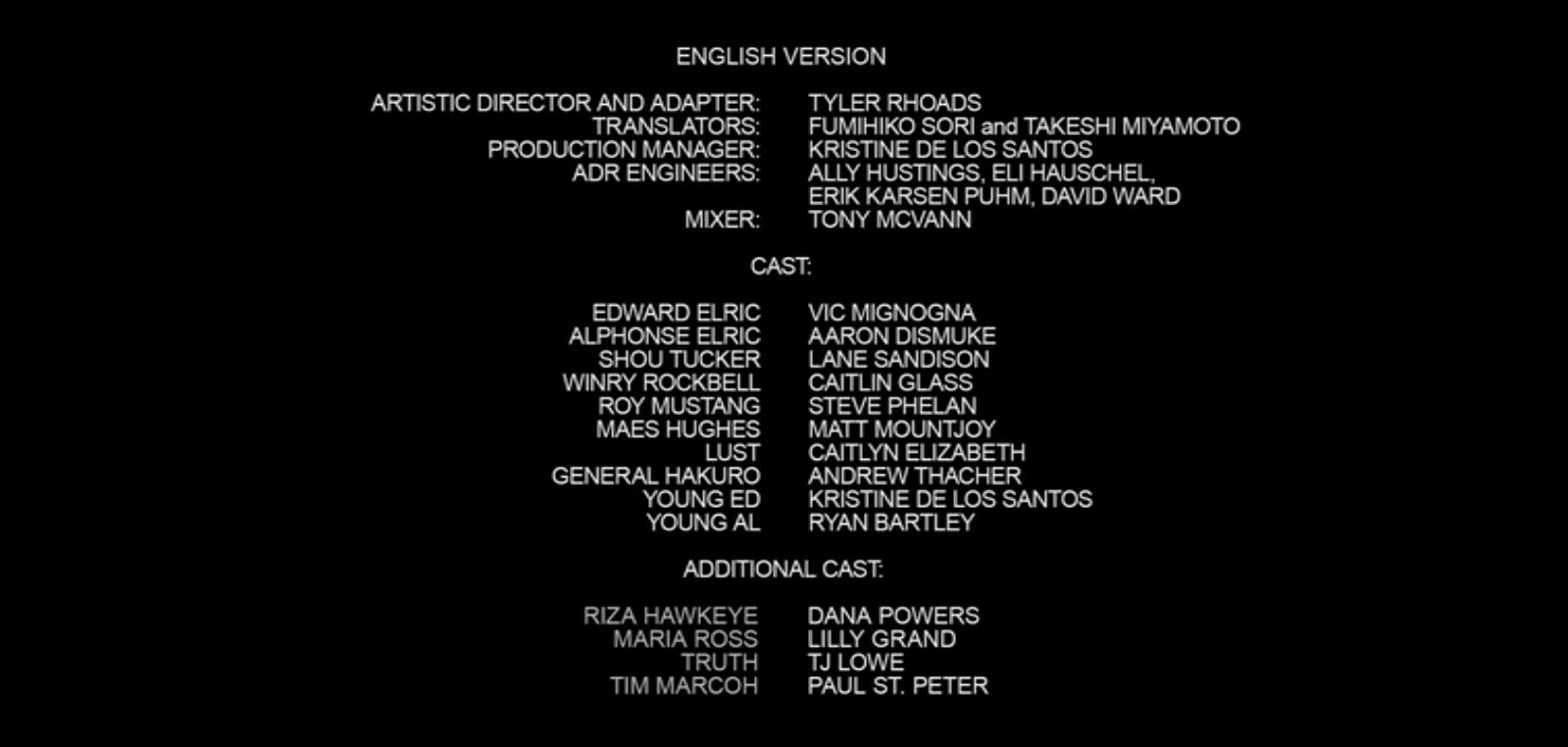 Fullmetal alchemist live action english dub deals