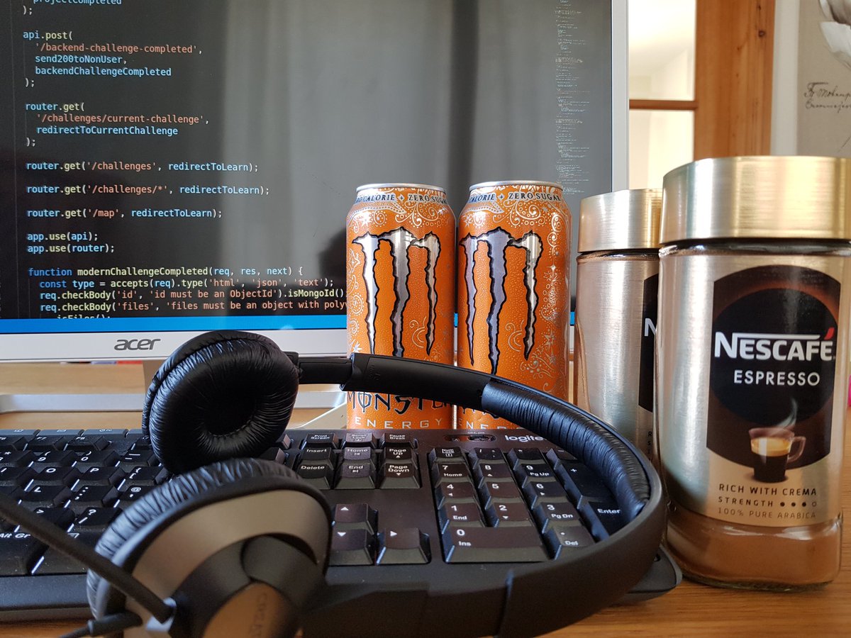 BounceyTaylor's tweet photo. Let's get this thing in shape for release! #lockedin #caffinetocode #freecodecamp @freeCodeCamp https://t.co/QbQPvranxR