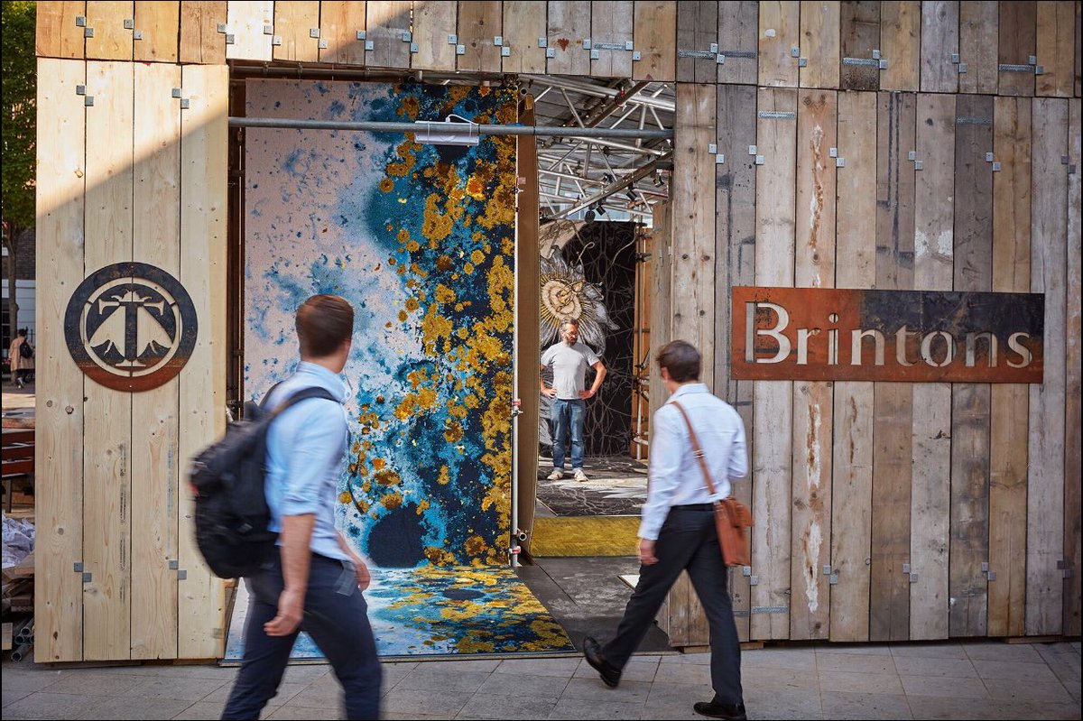 TBeasties's tweet photo. Day 2 and our pop up installation is open for visitors.  Come and see our collection of carpets we designed with @BrintonsCarpets who have over 200 years experience 🙌 #design #tbforbrintons #craigendcollection #CDW2018 #carpets #interiors #colour #pattern #texture https://t.co/TH45gUPPPs