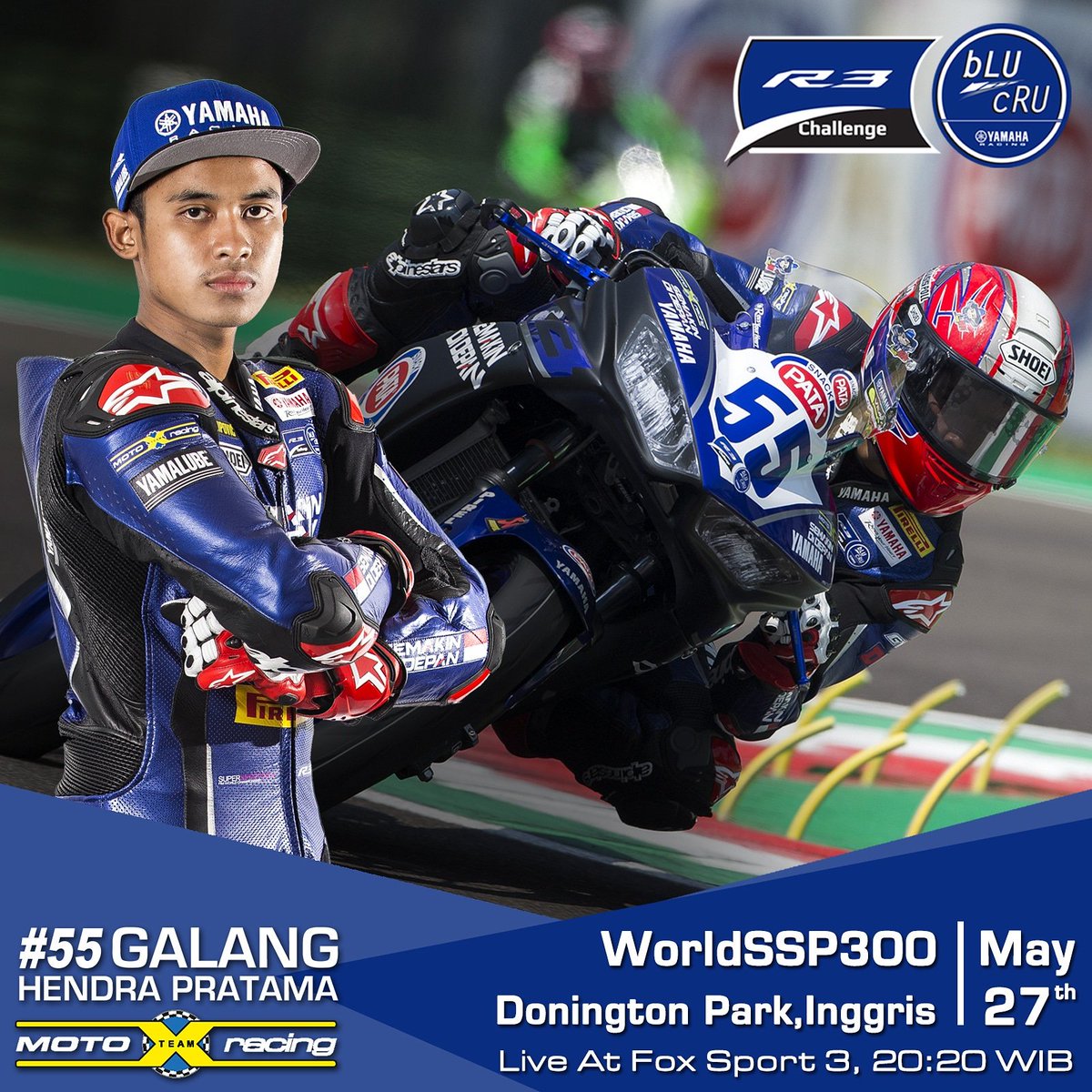 Mari dukung perjuangan <a href="/99galanghendra/">Galang Hendra</a> #bLUcRU membawa nama Indonesia 🇲🇨 di kancah dunia.

Dukungan kita bersama menjadi semangat bagi #GalangHendra55 untuk tampil maksimal meraih hasil terbaik #UntukMerahPutihSemakinDiDepan ✊
#UKWorldSBK | #YamahaRacing
