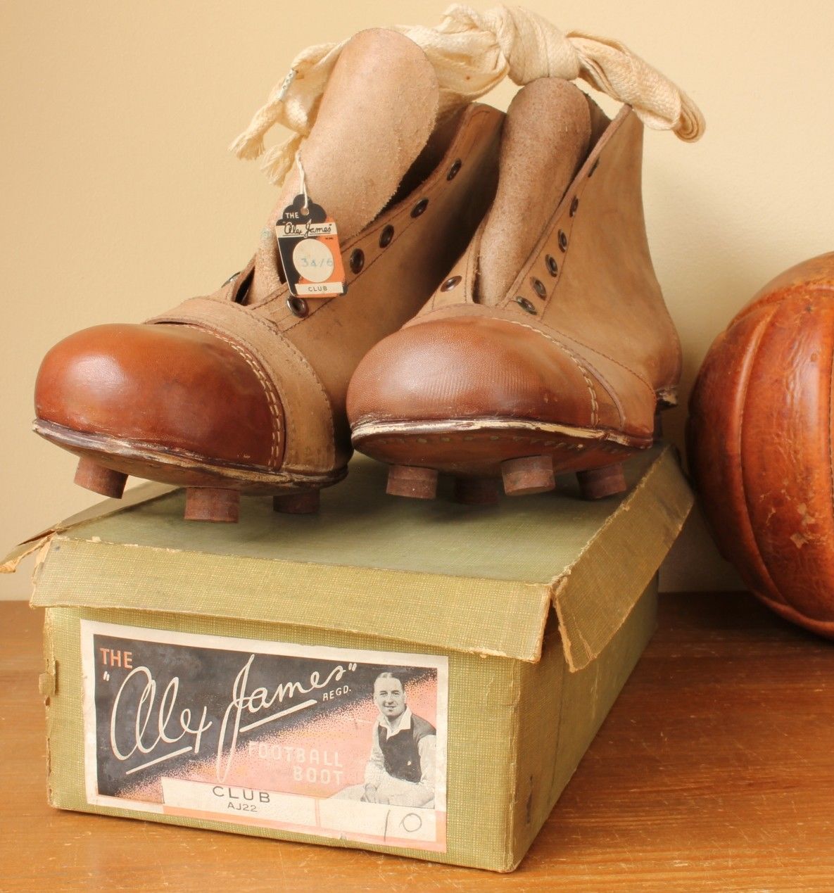 Antique football cheap boots