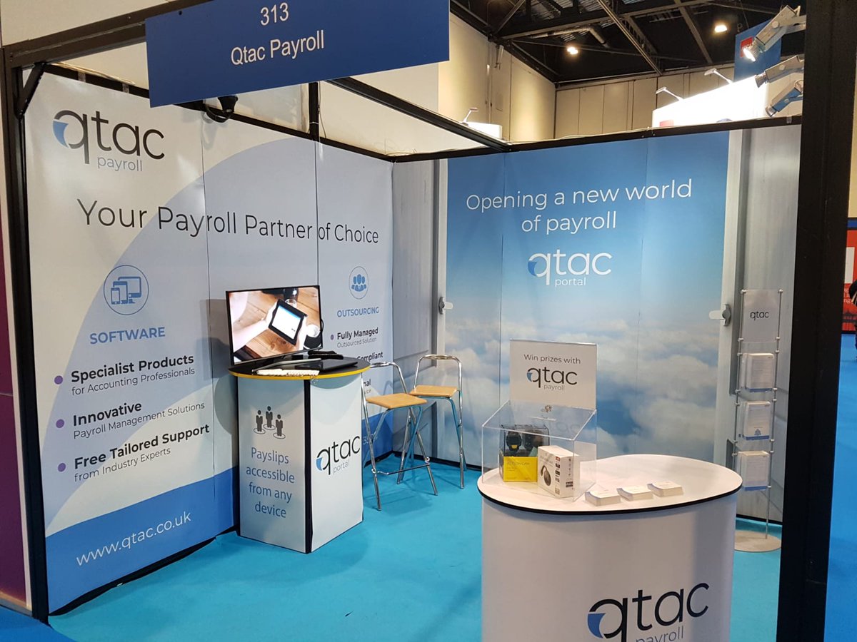 qtacpayroll's tweet photo. We've arrived at @Accountex, all ready to go!

Come and see the new Qtac brand at stand 313

We are looking forward to to chatting to everyone about your payroll requirements. #Accountex2018 #Accountex https://t.co/GfqZqZ2w4t