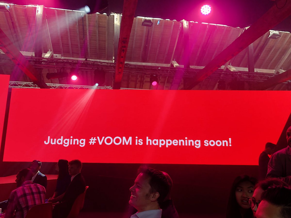 Great to be here at #VOOM 2018... excited for the final! <a href="/voompioneers/">Voom Pioneers</a> <a href="/PayPalUK/">PayPal UK</a>