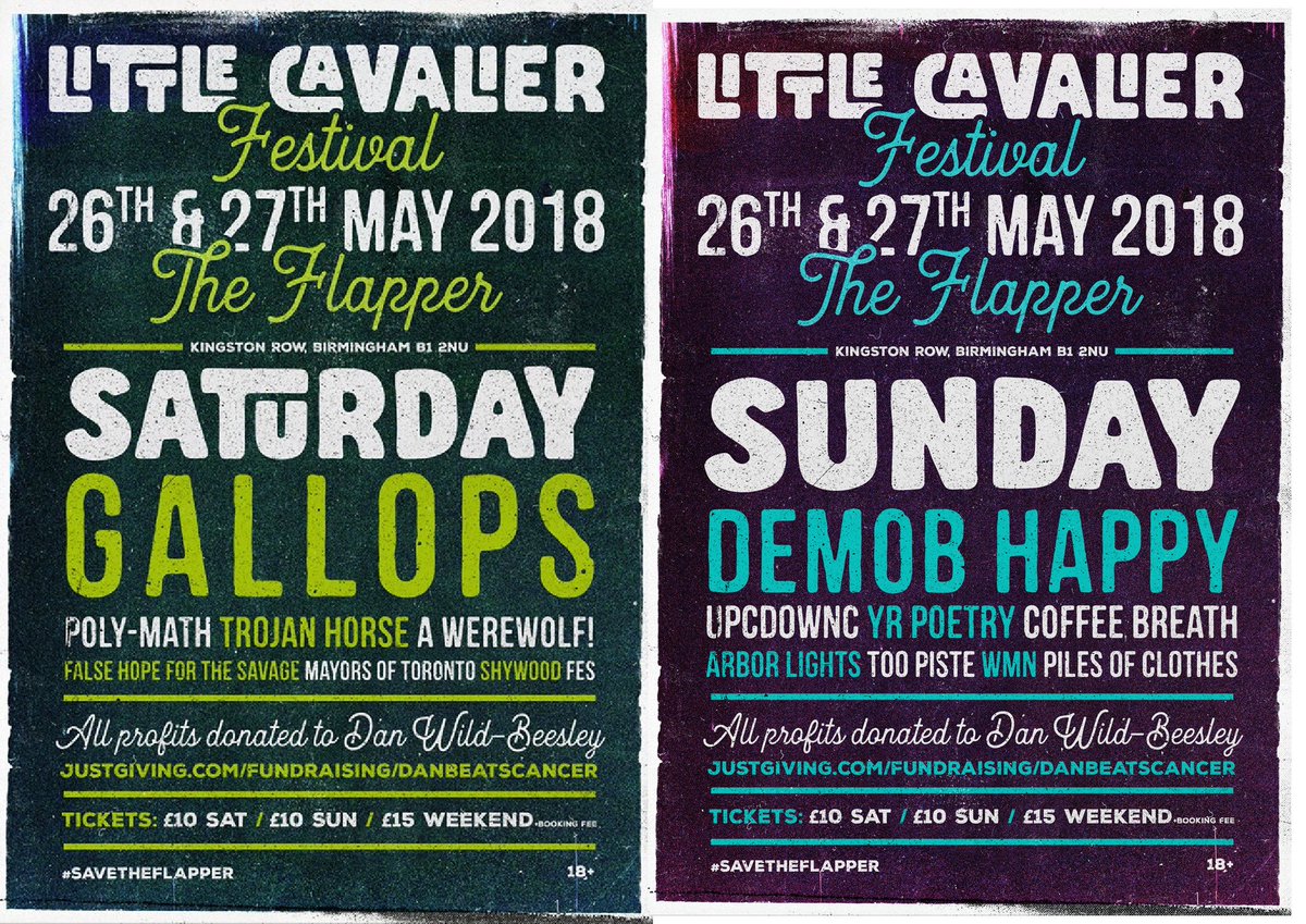 TheFlapperBrum's tweet photo. 🙌@CavalierHQ Festival this weekend! 🙌

SAT: @GALLOPS @polymathrock @Trojanhorseuk @awerewolfband @FHFTSband + more
SUN: @DemobHappy @Upcdownc @YrPoetry @coffeebreathuk @arborlightsband + more

🎟️Day tix: https://t.co/xgpjriAWlF
🎟️Cheaper weekend tix: https://t.co/eqietwLdm9 https://t.co/yrtdMSJkjz