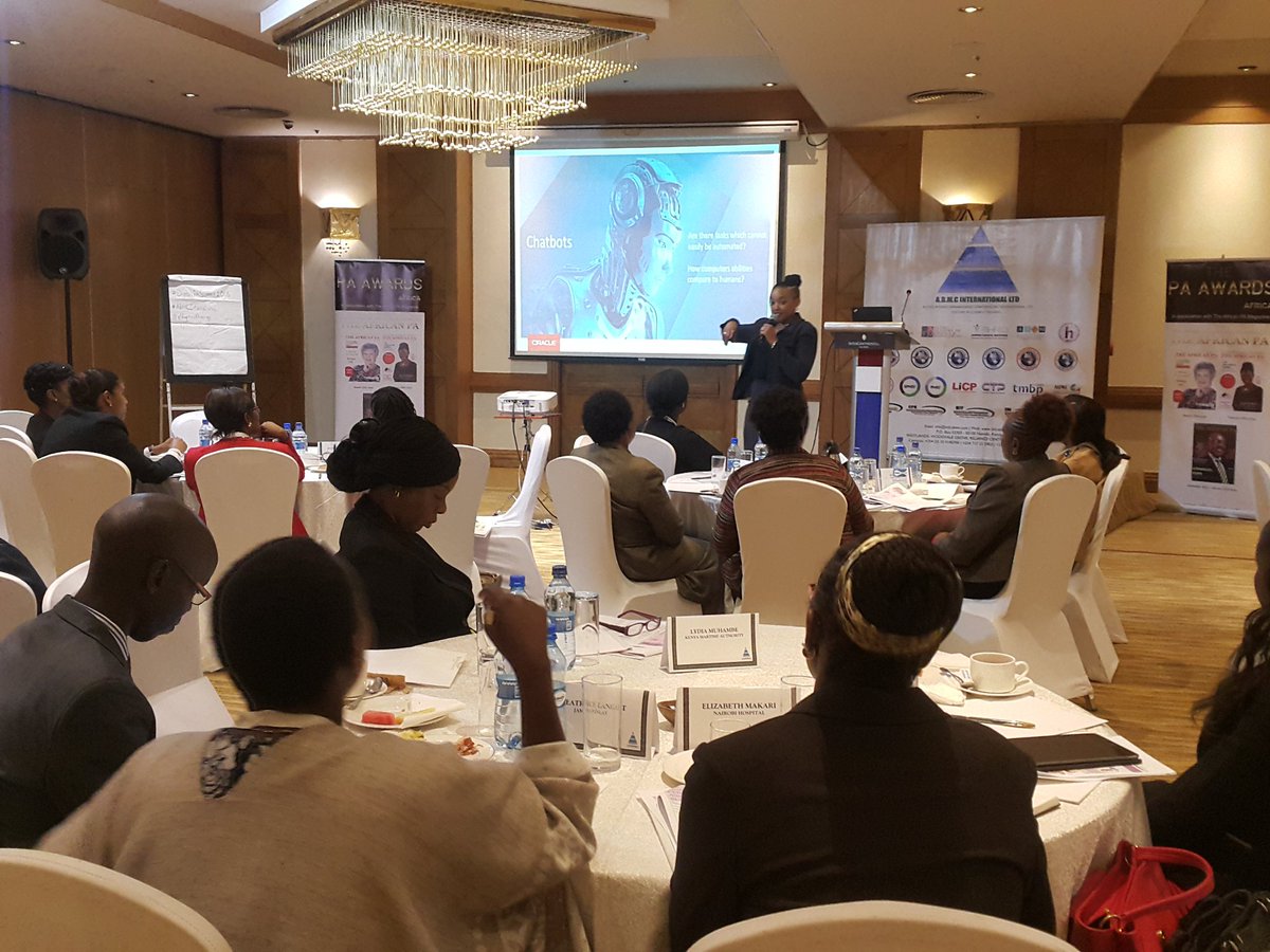 josmamug2's tweet photo. With @EllyMathenge at the Digital Personal Assistants Summit 2018.
#africanpa
#ABMCINTL
#digitalpasummit2018
"Artificial Intelligence PA vs Modern PA, who should win?" https://t.co/LRMzlKWmJd
