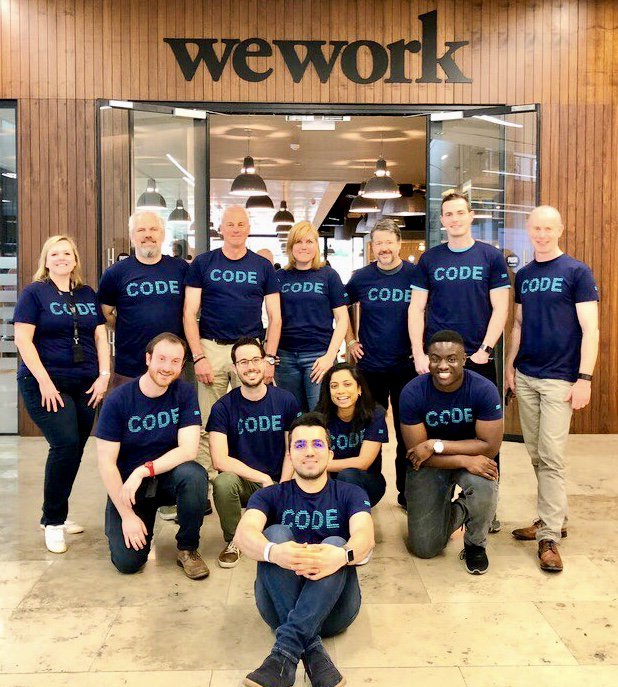 SimonARBaker's tweet photo. #IBMCode Developer Advocates now resident @WeWorkUK. Here to help developers solve the world’s problems – smarter, faster, together #ibmcodeuk #London @IBMCodeLondon https://t.co/AM3Own6mvS