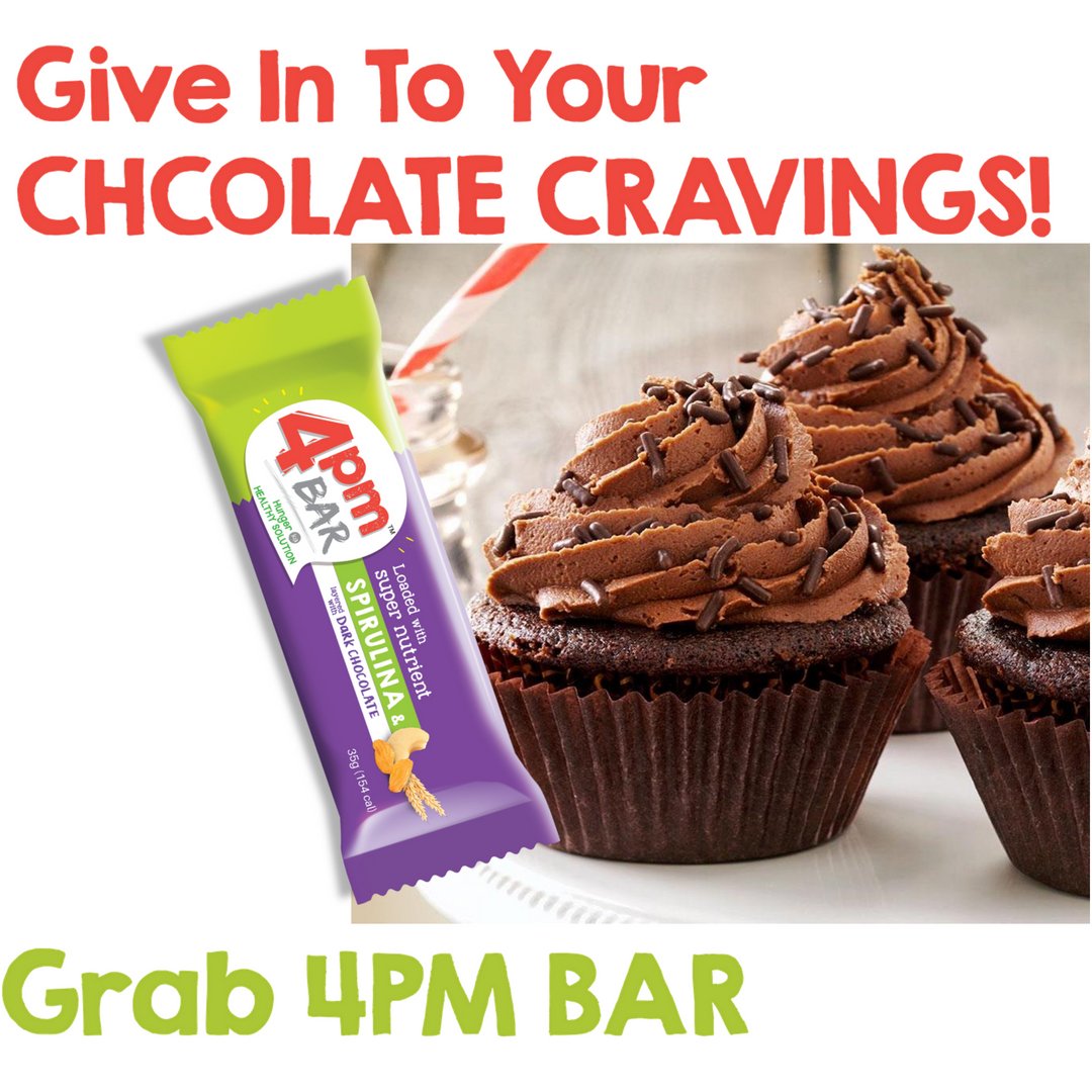Because chocolate understands!! Grab your share of 4pm bar loaded with luscious dark chocolate!!
#healthy #nutrition #hunger #chewthenew #4pmbar #spirulina #energybar #snackbar #healthysnack #balanceddiet #nutrition #nutritiousdiet

4pmbar.com